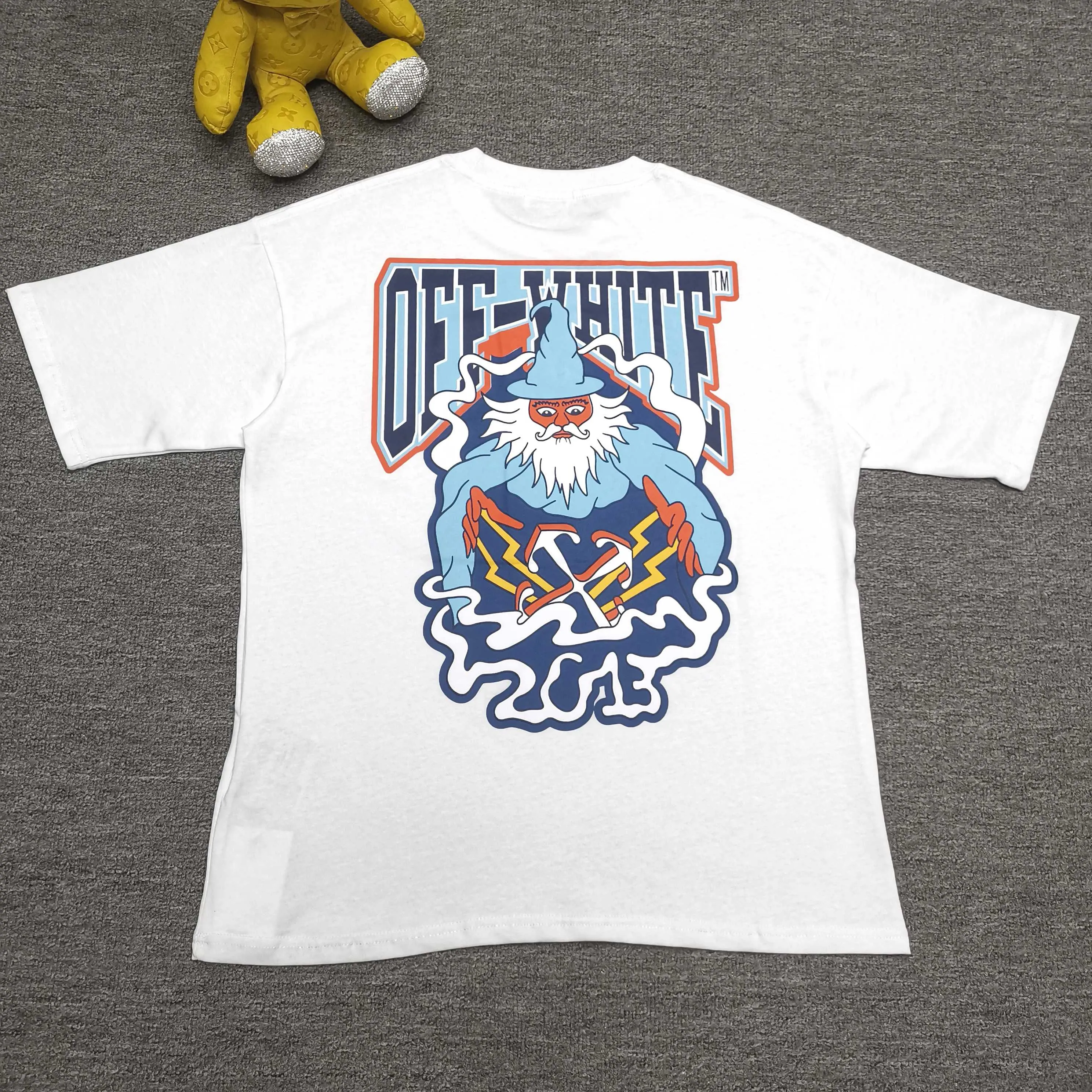 Off white top version, new snowman loose version short-sleeved T-shirt Size: S M L XL Color: Black White P240
